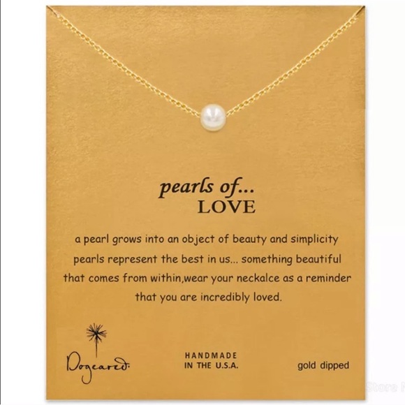 {ELSIE} dainty pearls of love minimalist necklace - Picture 3 of 5